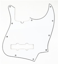 Genuine Fender Jazz/J-Bass WHITE 10-Hole, 3-Ply Pickguard