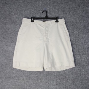 Vintage J Crew Oarsman Chino Shorts Mens 36 White Made in USA Distressed Cotton