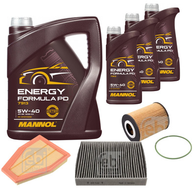 FEBI BILSTEIN Inspektionspaket 8L MANNOL Energy Formula PD 5W-40 für Porsche