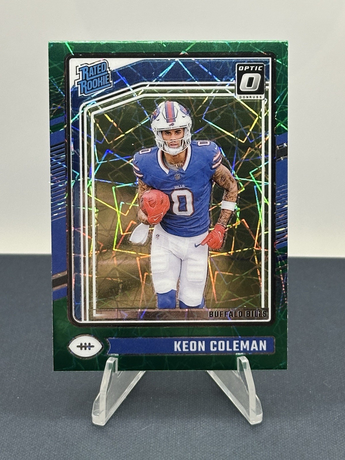 2024 Panini Donruss Optic - Rated Rookie Keon Coleman #263 Green Velocity Prizm