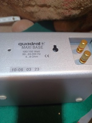 Funktionierender Gut Erhaltener Quadral Maxi Base Center 100/150 Watt Silber