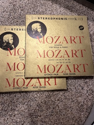 Mozart Sonatas for Violin + Piano, 3 LP BOX. A Vox Stereophonic. VOL 1 and VOL 2