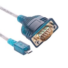 5FT Micro USB to RS-232 9-Pin DB9 Male Serial Adapter Cable FT232RL Chipset