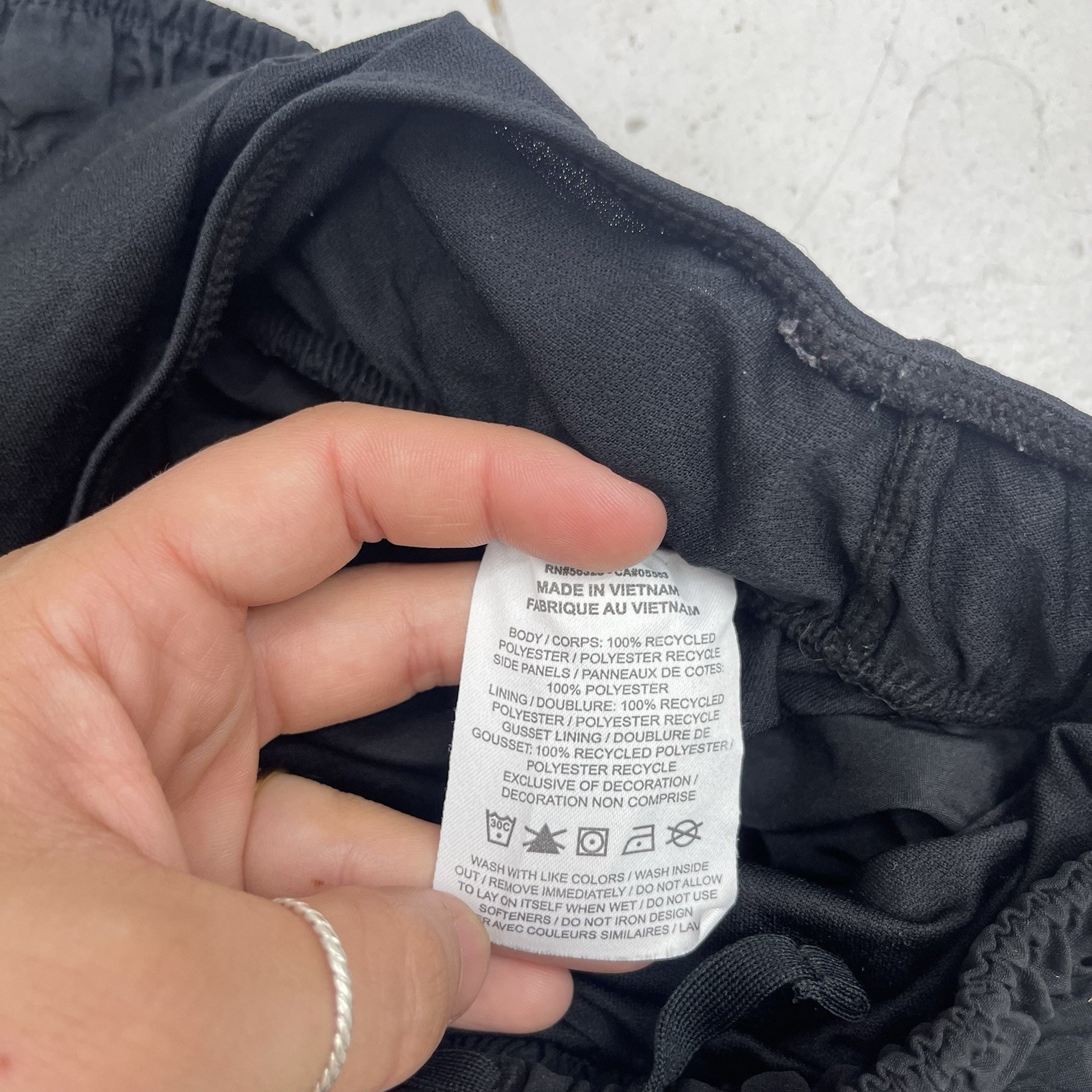 Nike Dri Fit Solid Black Drawstring Athletic Shor… - image 3