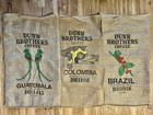3 Large Decorative Jute Burlap Coffee Bags - 17” x 30” each