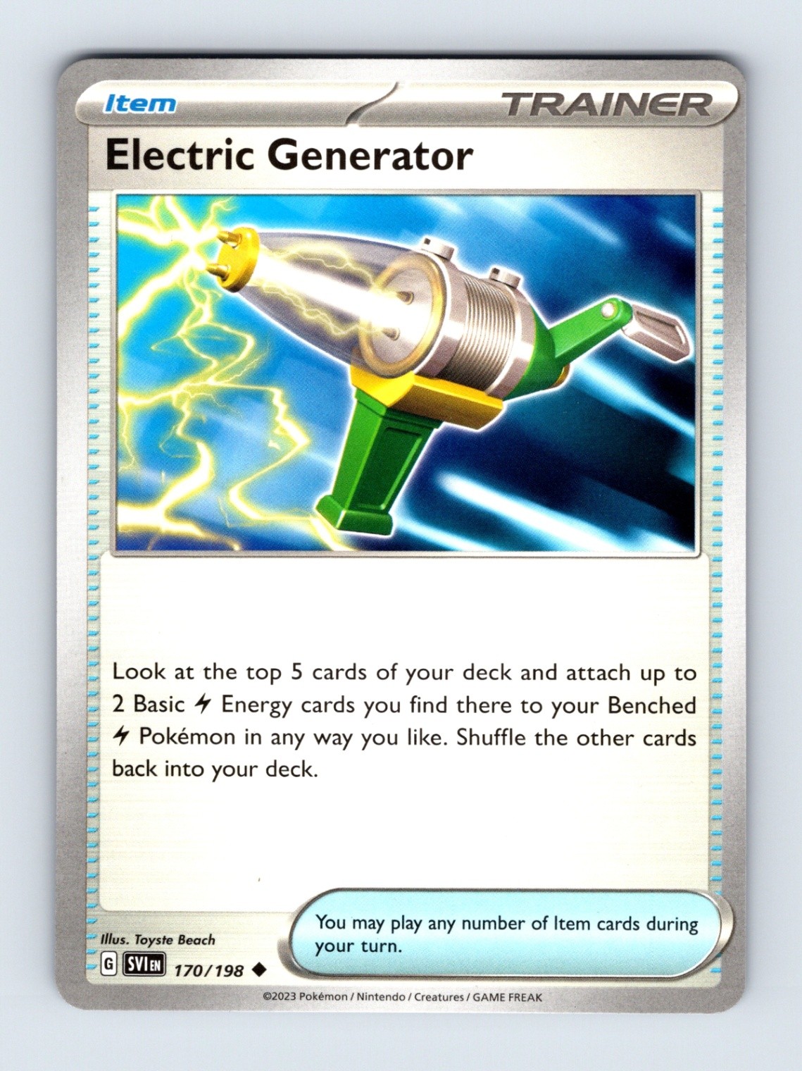 Electric Generator - Scarlet & Violet Base Set 170/198 - Uncommon - NM - Pokémon