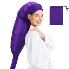 Hair Dryer Bonnet - Upgraded Hooded Purple Larger Hood Capacity