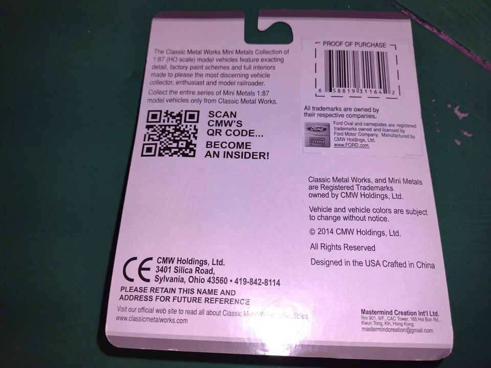 Mini Metals 31164 60 Ford single tandem tractor cab HO scale new sealed - Image 2 of 2