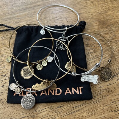 ALEX ANI WIND FIRE MORE CHARM BRACELETS VINTAGE Lot Of Jewelry Bag 