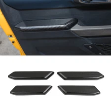 Carbon Fiber Interior Door Armrest Handle Panel Trim Cover For Ford Bronco 2021+