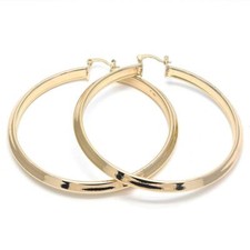 Women's Classic 14K Gold Filled Small Medium Large Round Hoop Earrings 30mm-70mm