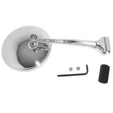 UNIVERSAL CLAMP-ON STYLE EXTERIOR PEEP MIRROR 4" MIRROR HEAD STRAIGHT ARM LH/RH