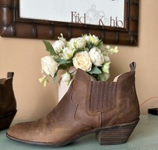 Womens G. H. Bass Naomi Tan Leather Ankle Boot Brown 9.5