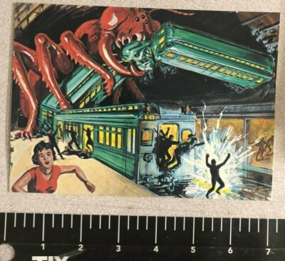 MARS ATTACKS Premium Card #3 5x7'' Terror Railroad card #34 (1984) Renata Galasso