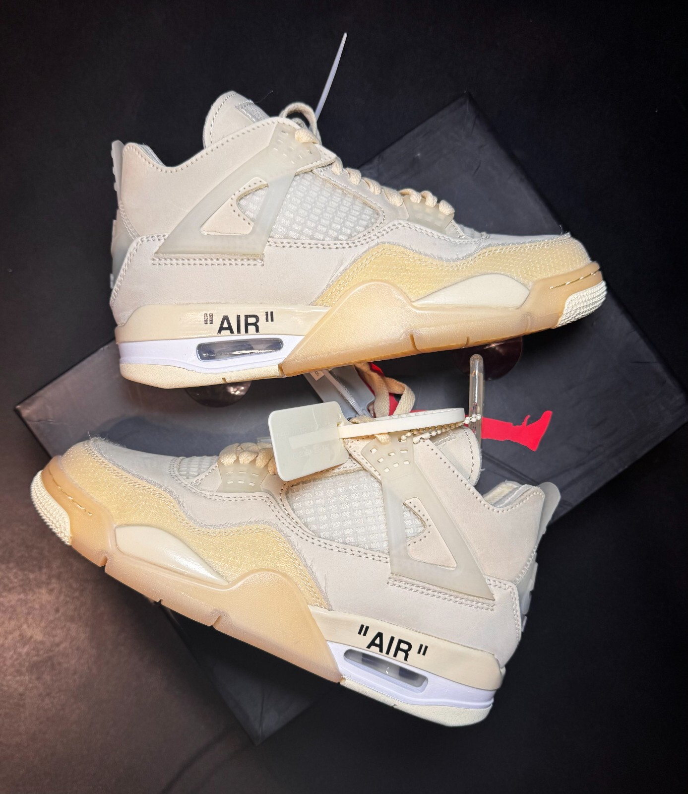 OFF WHITE X NIKE Nike Air Jordan 4 SP x Off White Mid Sail donna CV9388 100 taglia 6W NUOVE