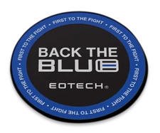 EOTech Back The Blue Circle PVC Morale Patch Vinyl First To Fight Badge Line EO