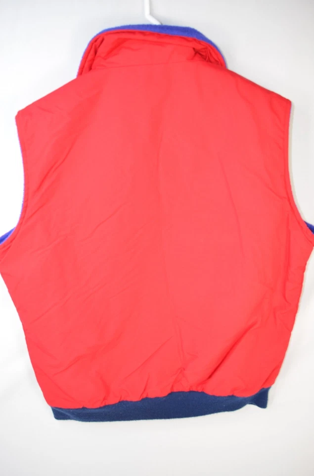 Chaleco Woolrich Vintage Rojo Cremallera Completa Chaqueta Polar Para Mujer Talla L Bolsillos Foto 4 de 4