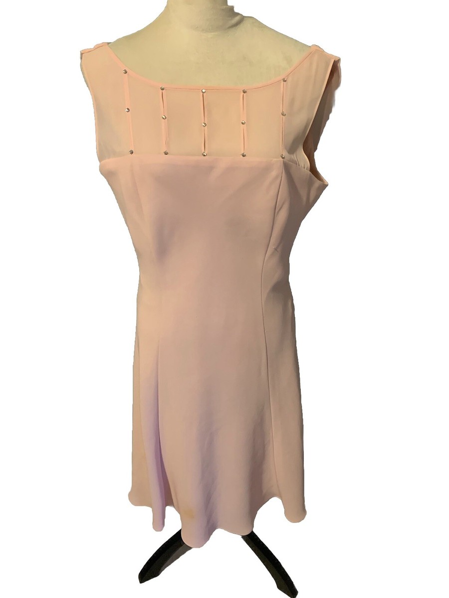 Beautiful Evan Picone Pink Cocktail Dress With Chiffon Shawl Collar #Vow  Renew | eBay