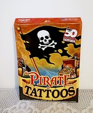 Pirate Tattoos - Over 50 Assorted Temporary Pirate Tattoos New