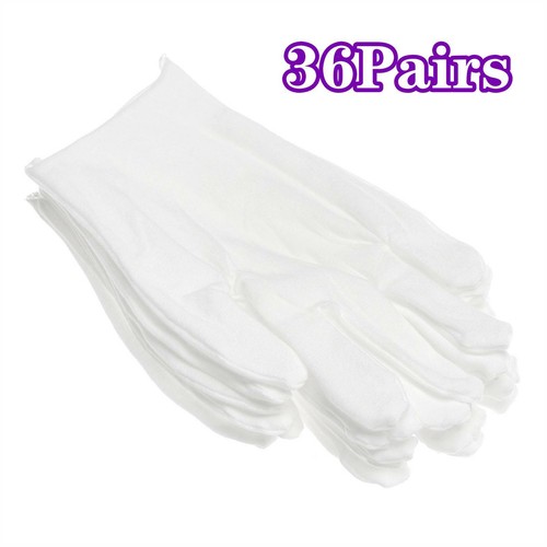 UPTO 60Pairs White Cotton Gloves Costume Jewellery Hands Protector Handling Work - Picture 13 of 14