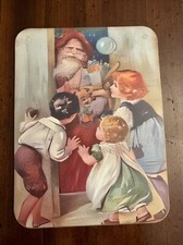 Christmas Decor Holiday VINTAGE STYLE Die Cut Cardboard 4 X 6  
