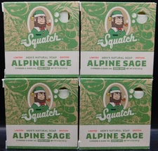 4 Pk Dr Squatch Limited Edition Mens Natural Soap Alpine Sage 5oz Ea New