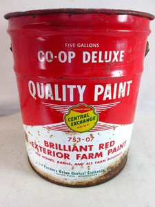 Vintage Farmers Union Central Exchange Co Op Empty 5 Gal Red Barn