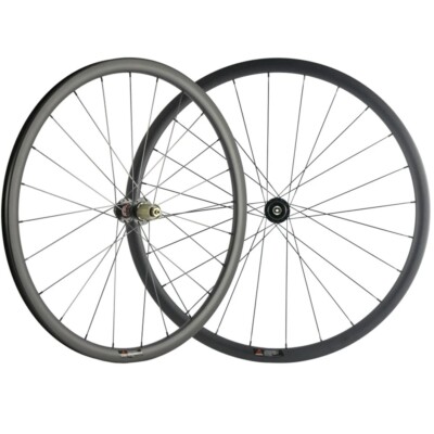700C Carbon Fiber Road Bike Wheelset Disc Brake 30mm Depth 25mm Width U Shaper