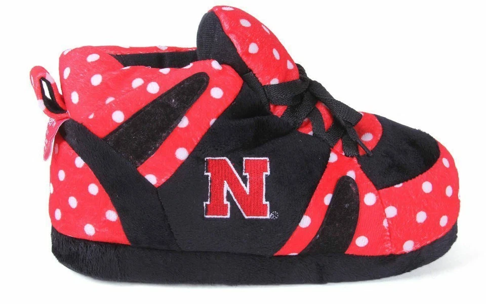 Nebraska Cornhuskers Comfy Feet Polka Dot Slippers - Image 3 of 4