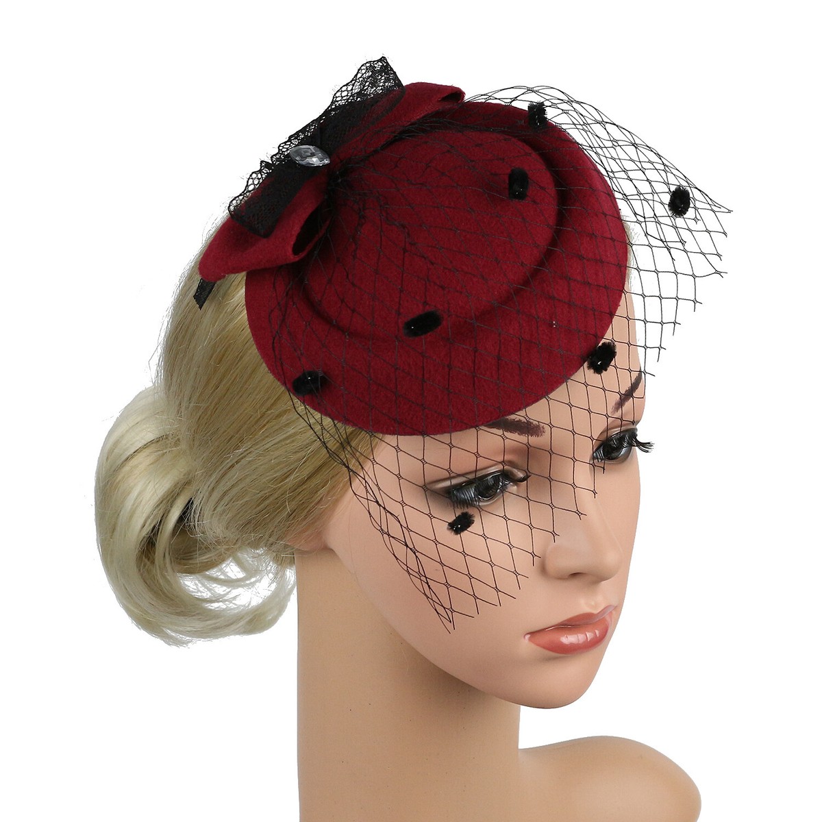 Women Fascinator Hat Hair Clip Feather Flower Headband  display picture 1