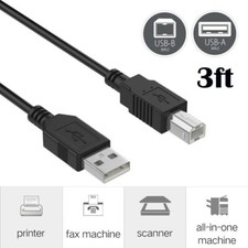 3Ft USB Cable Cord for HP ENVY 100 110 120 4500 5530 5640 5660 7640 Printer