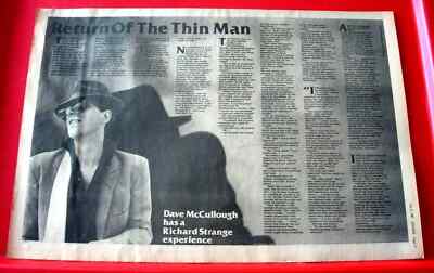 Richard Strange Vintage ORIG 1981 Sounds Full Page ARTICLE/INTERVIEW