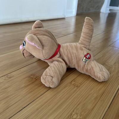 Vintage 1980s Tonka Pound Purries Kitten Cat 6  Orange Tabby Stuffed Plush Toy