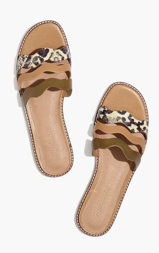 Madewell The Wave Slide Sandal in Colorblock Snake Embossed size 9.5 | eBay