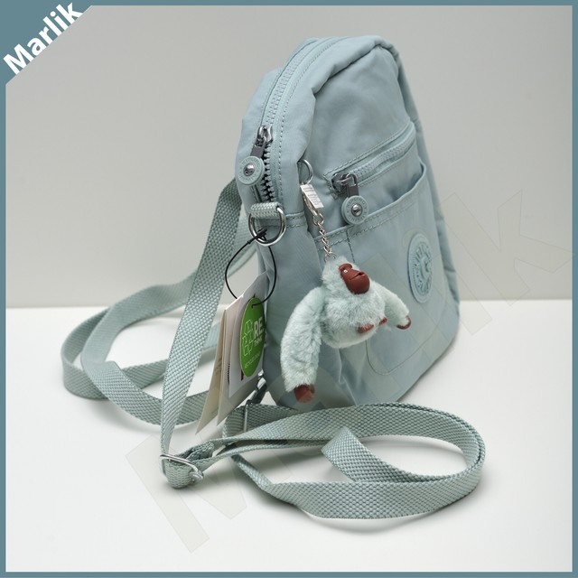 KIPLING Maxx Mini Backpack/Crossbody Serene Green ( Light Blue ) 8x9