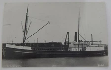Steamship Steamer WASP real photo postcard RPPC