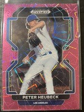 2022 Panini Prizm Draft Picks Neon Pink Velocity Prizm Peter Heubeck #PDP164