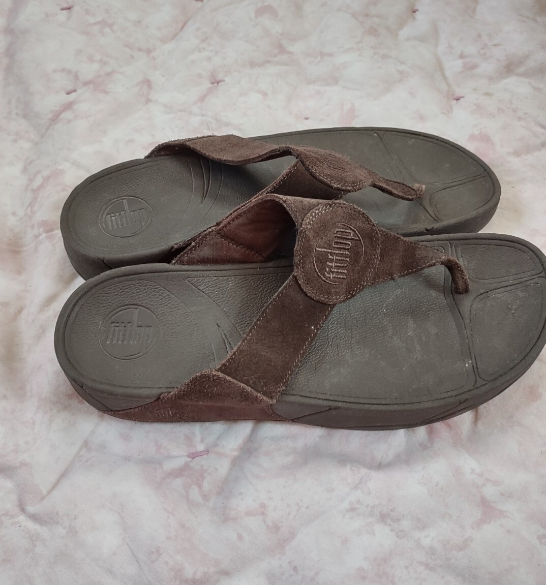 FitFlop Suede Brown Flip Flop Sandals Women's US10/Eu… Gem