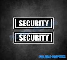 (2) Security Decal Sticker Guard Officer Cop Police Private
