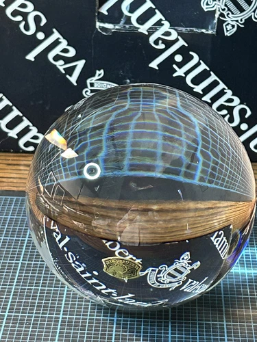 Val Saint Lambert Crystal Sphere Paperweight Style V1154 Retired-Used