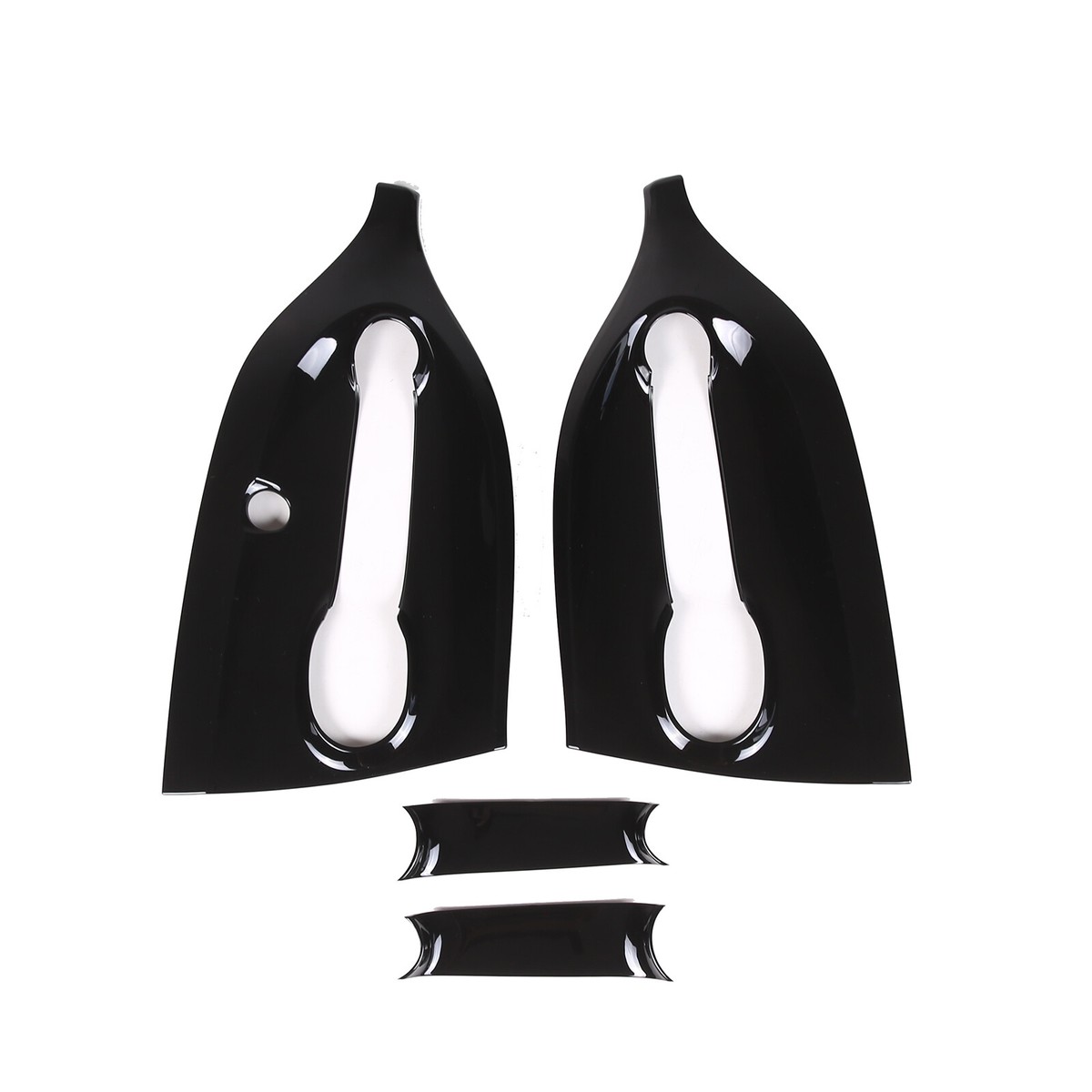 Copertura Maniglia Porta Per Smart Fortwo 453 - ABS Nero Lucido, Verniciata, Ricambio Estetico - Foto 4