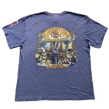 Harley Davidson Shirt Mens L Tombstone Arizona Made in USA Skeleton Saloon