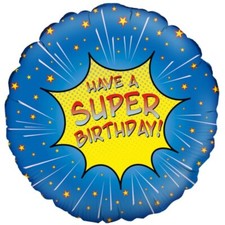 Super Hero Birthday Foil Balloon Helium Quality Children Birthday Party Foil 18"