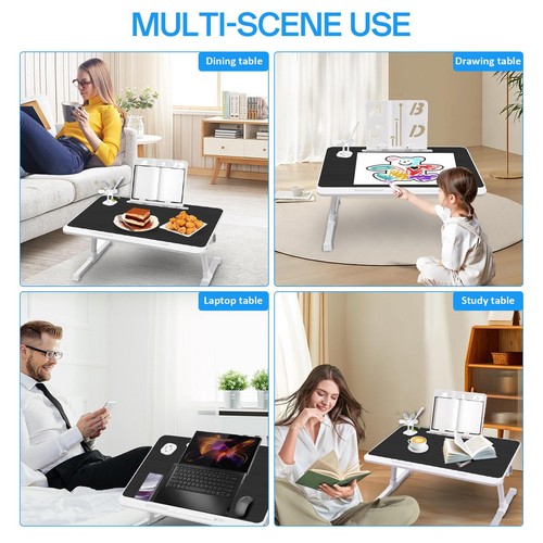 Adjustable Laptop Table Stand Lap Sofa Bed Tray Foldable PC Notebook Desk - Picture 8 of 10