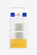 DMC Size 22 Cross Stitch Needles 6 size 22, Silver