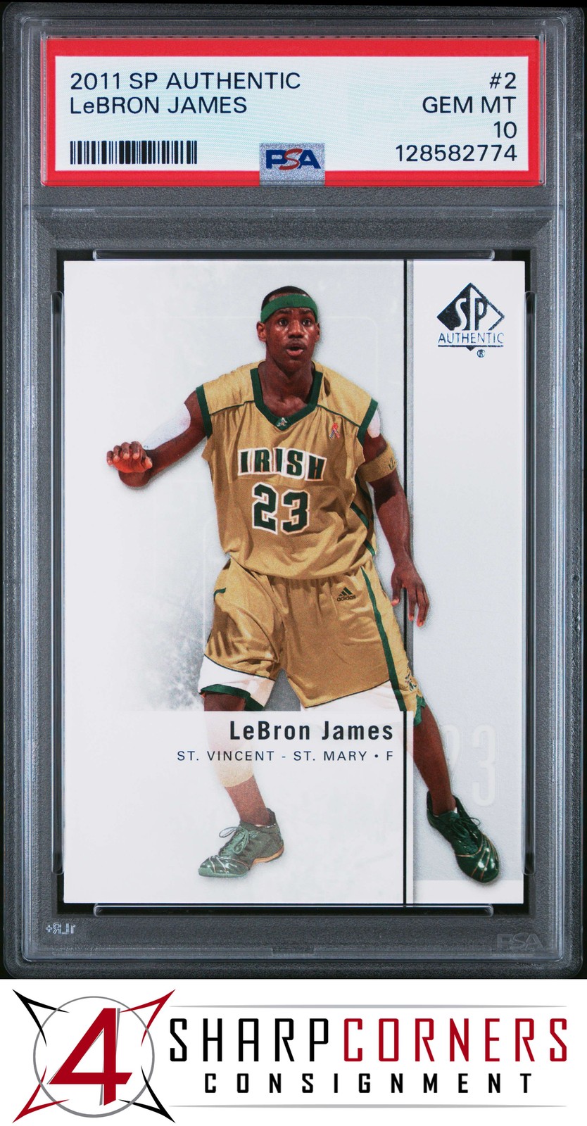 2011 SP AUTHENTIC #2 LeBRON JAMES PSA 10
