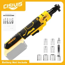CISIVIS Cordless Electric Ratchet Wrench 3/8" for Dewalt 20V Li-Ion Battery