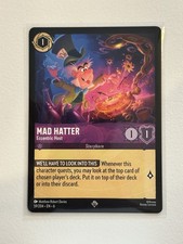 MAD HATTER ECCENTRIC HOST 59/204 SUPER RARE DISNEY LORCANA NM