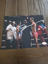 DOLPH LUNDGREN SIGNED 'ROCKY IV' IVAN DRAGO 8x10 MOVIE PHOTO jsa COA