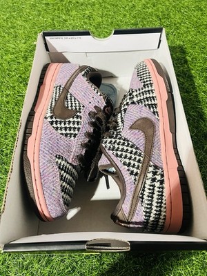 Size 8 - Harris Tweed x Nike Dunk Low Purple Pink W for sale